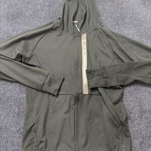 GoLite Jacket Mens Large Gray Hooded Full Zip Softshell Hiking Windbreaker